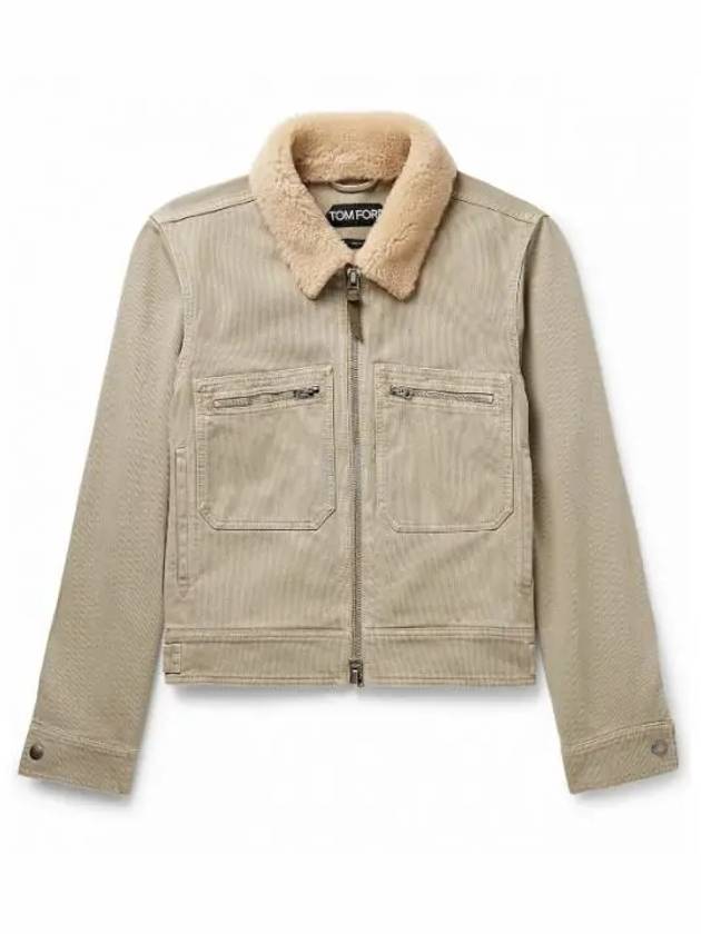 Bedford Code Zip-Up Jacket Beige - TOM FORD - BALAAN 2