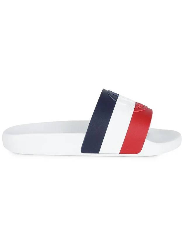 Basile Striped Rubber Slippers White - MONCLER - BALAAN 3