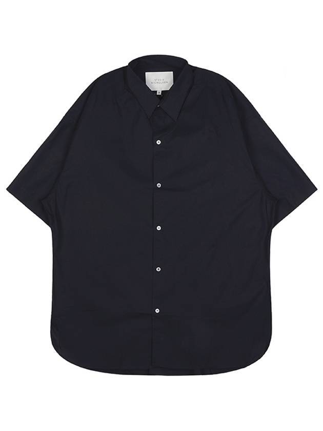 Sorono Overfit Short Sleeve Shirt Navy - STUDIO NICHOLSON - BALAAN 1