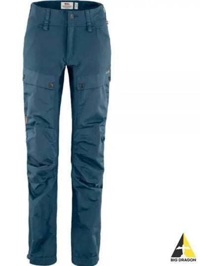 Women's Keb Trousers Regular Indigo Blue - FJALL RAVEN - BALAAN 2