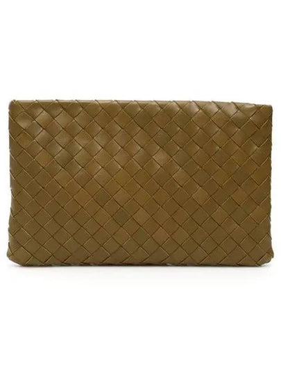 Intrecciato Medium Clutch Bag Green - BOTTEGA VENETA - BALAAN 2