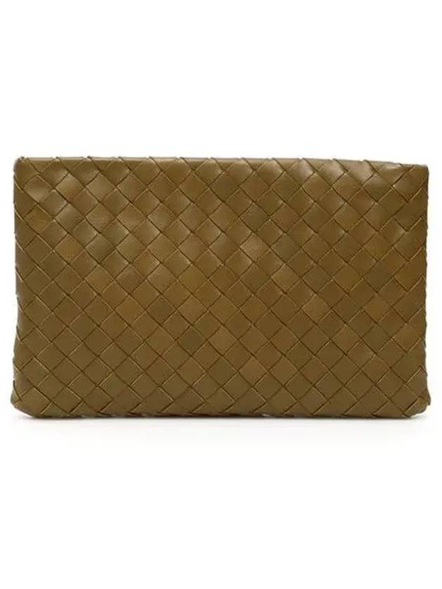 Intrecciato Medium Clutch Bag Green - BOTTEGA VENETA - BALAAN 3