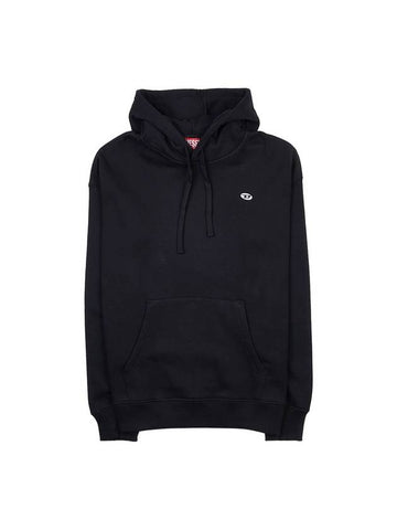 S Rob Doval PJ Oval D Patch Hoodie Black - DIESEL - BALAAN 1