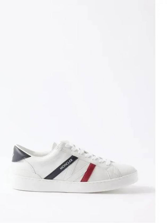 Men's Monaco M Leather Low Top Sneakers White - MONCLER - BALAAN 2