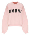 Logo Print Cotton Sweatshirt Pink Gummy - MARNI - BALAAN 2