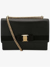 Vara Leather Shoulder Bag Black - SALVATORE FERRAGAMO - BALAAN 3