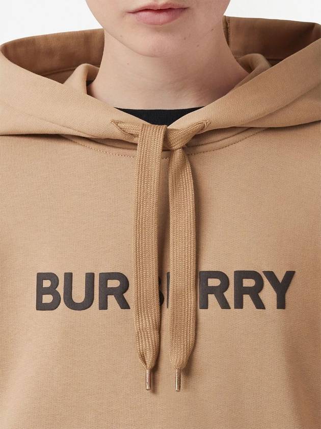 Logo Print Hoodie Brown - BURBERRY - BALAAN 4