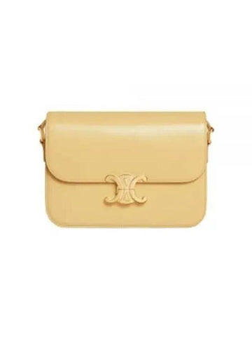 Classique Triomphe Shiny Calfskin Shoulder Bag Pollen - CELINE - BALAAN 1