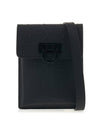 Gancini Phone Pouch Cross Bag Black - SALVATORE FERRAGAMO - BALAAN 2