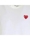 Play Red Heart Waffen Short Sleeve T-Shirt White P1 T108 2 - COMME DES GARCONS - BALAAN 5