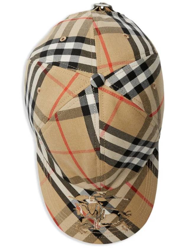 Vintage Check Base Ball Cap Beige - BURBERRY - BALAAN 4