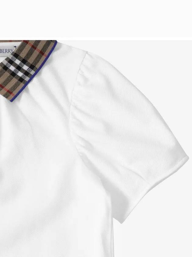 Kids Vintage Check Collar Blouse White - BURBERRY - BALAAN 6