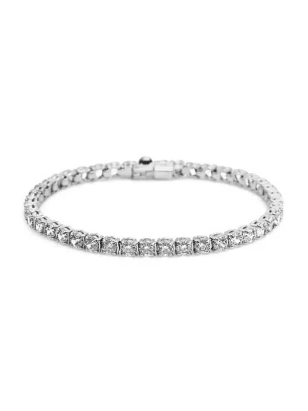 Matrix Tennis Rhodium Plated Bracelet White - SWAROVSKI - BALAAN 3