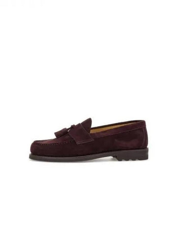 Men s Tassel Band Suede Loafer Wine 270137 - BRUNELLO CUCINELLI - BALAAN 1