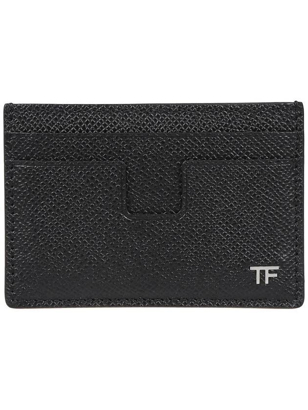 TF Logo Card Wallet Black - TOM FORD - BALAAN 1