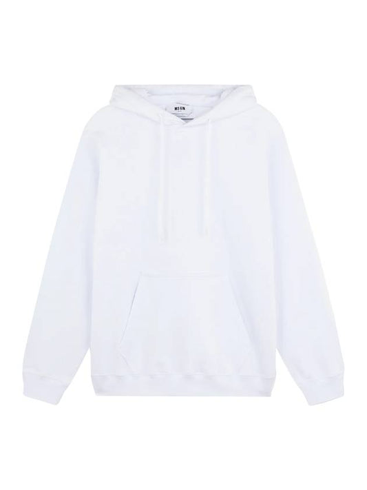 Maxi Logo Cotton Hoodie White - MSGM - BALAAN 1