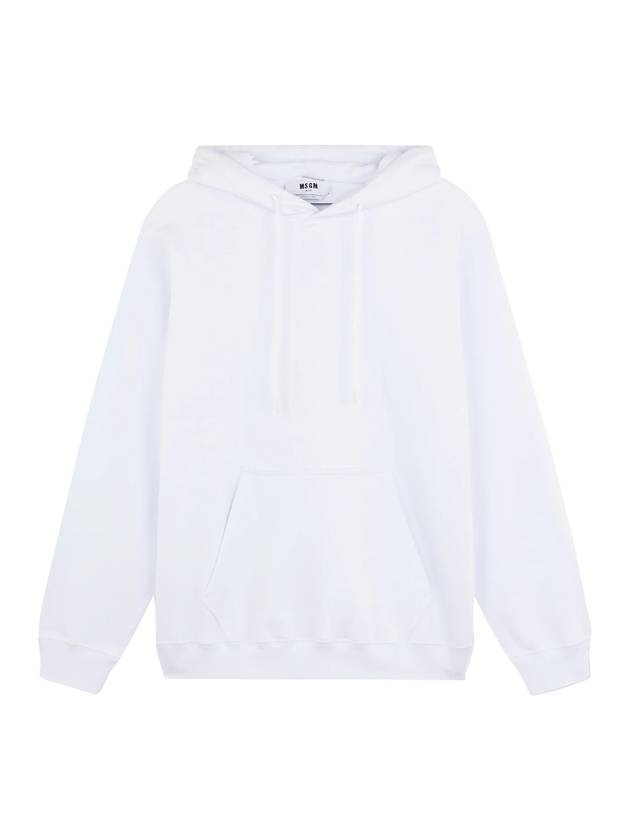 Maxi Logo Cotton Hoodie White - MSGM - BALAAN 1