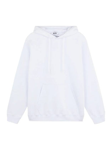 Maxi Logo Cotton Hoodie White - MSGM - BALAAN 1