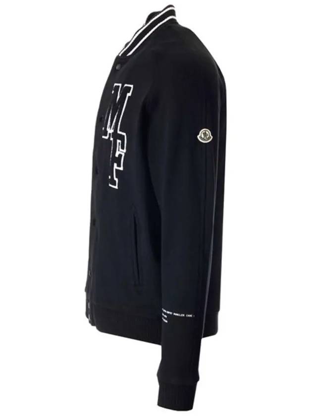 Fragment collab Varsity Fleece Cardigan Black - MONCLER - BALAAN 5