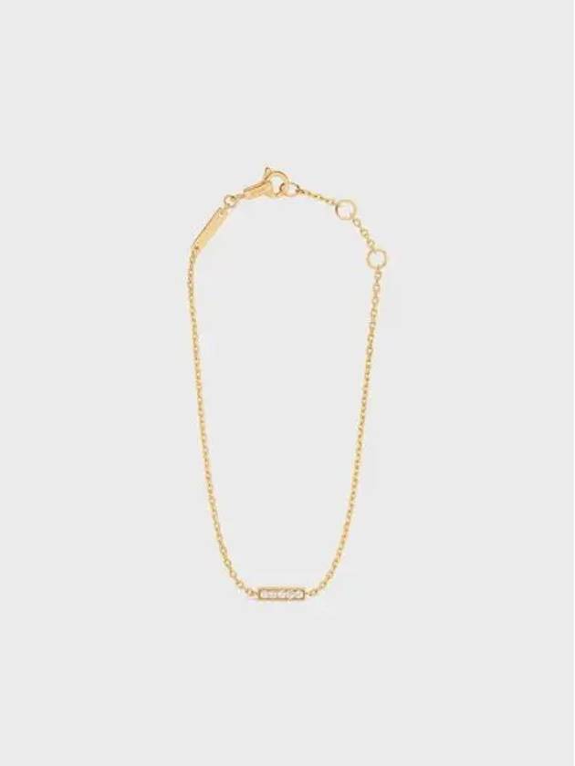 Line Diamond Bracelet Yellow Gold - CELINE - BALAAN 1