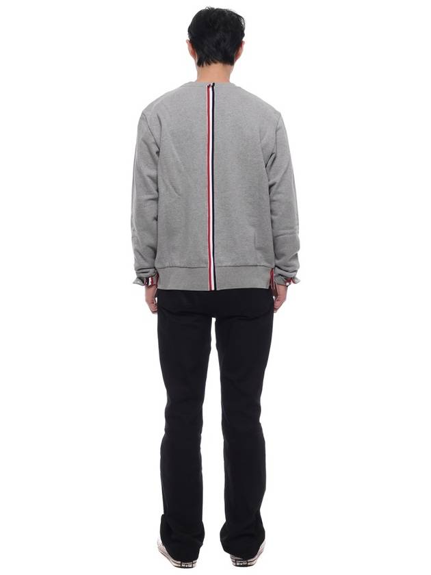 Center Back Stripe Crewneck Sweatshirt Light Grey - THOM BROWNE - BALAAN 6