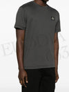 Logo Patch Short Sleeves T-Shirt  Steel Grey - STONE ISLAND - BALAAN 6