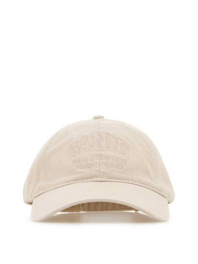 Embroidered Logo Ball Cap Ivory - GANNI - BALAAN 2