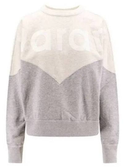 Houston Two-Tone Logo Cotton Sweatshirt Ecru Grey - ISABEL MARANT - BALAAN 2