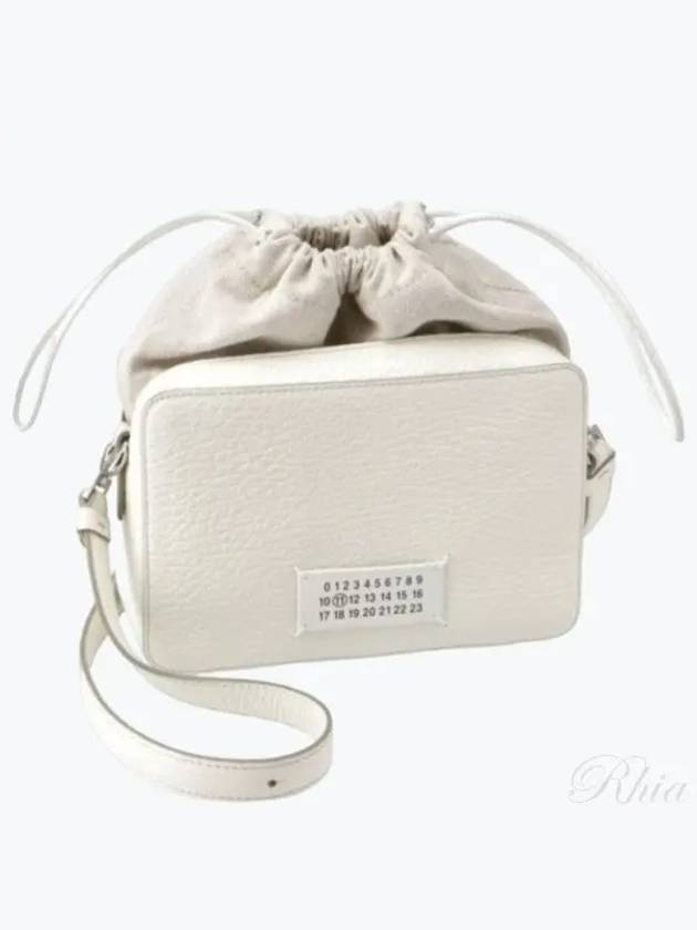 Logo Patch Leather Bucket Cross Bag White - MAISON MARGIELA - BALAAN 2