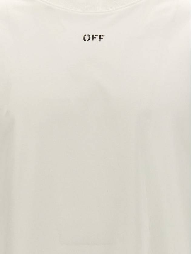 Logo Cotton Jersey Short Sleeve T-Shirt White - OFF WHITE - BALAAN 5