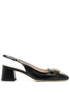 Leather Kate Slingback Pumps Black - TOD'S - BALAAN 1