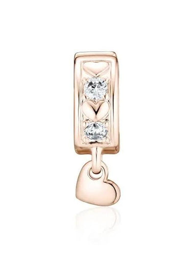 Infinite Hearts Sparkling Dangling Clip Bracelet Charm Rose Gold - PANDORA - BALAAN 1