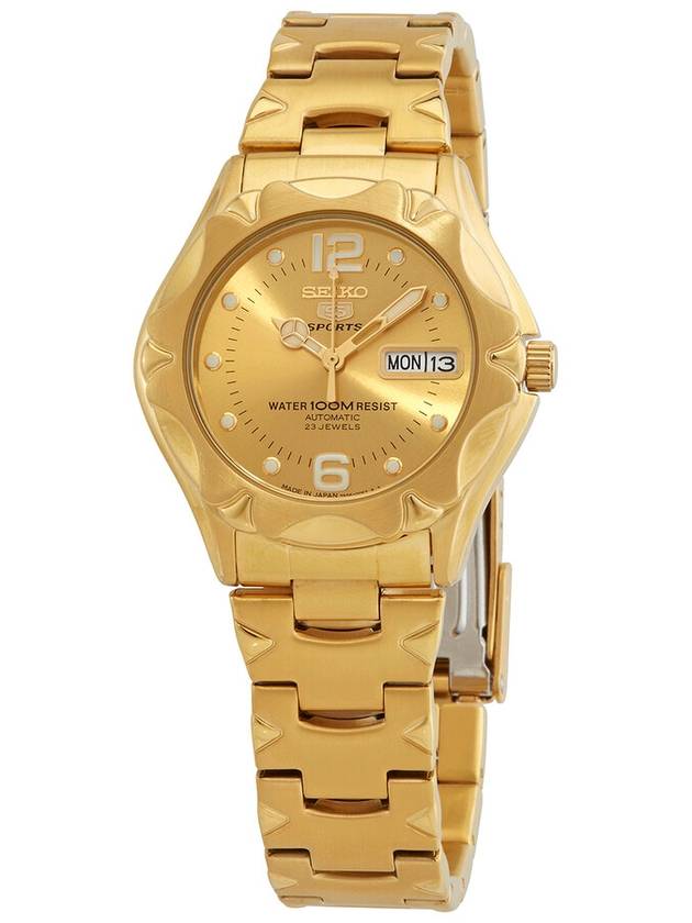 Seiko 5 Automatic Gold Dial Yellow Gold-tone Men's Watch SNZ460J1 - SEIKO - BALAAN 1