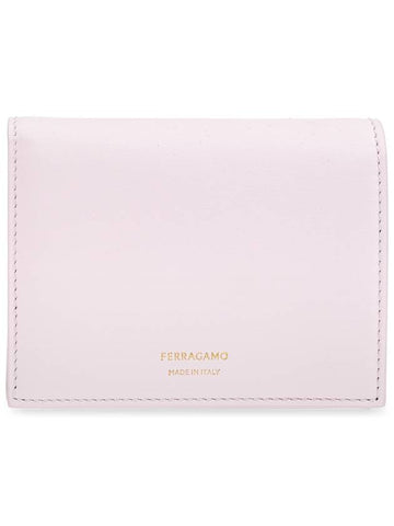 FERRAGAMO Leather Wallet, Women's, Pink - SALVATORE FERRAGAMO - BALAAN 1