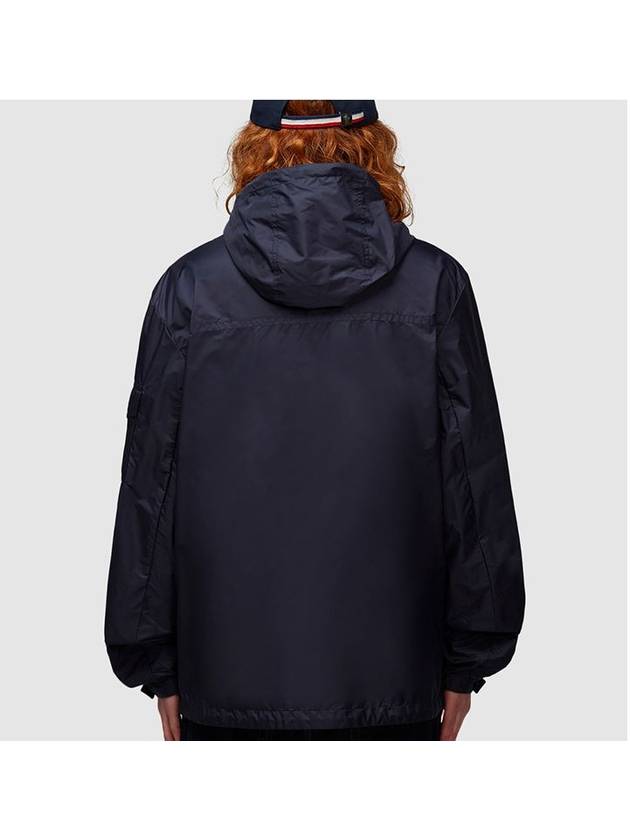 Etiache Rain Hooded Zip Up Blue - MONCLER - BALAAN 3