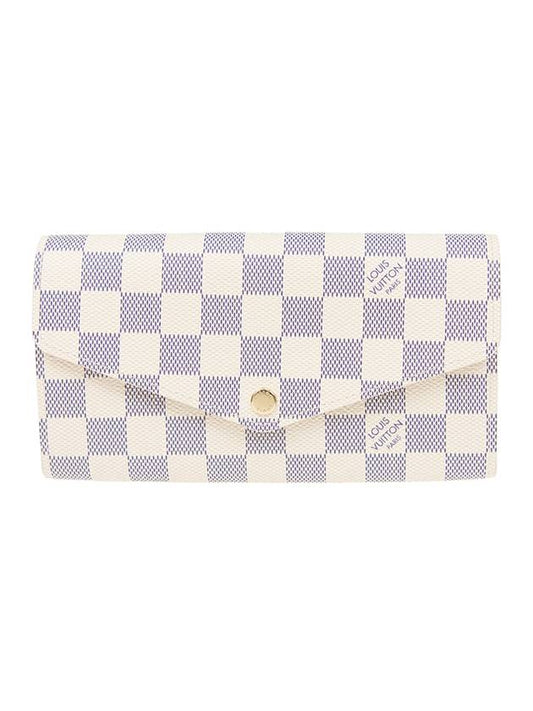 Women's Sara Damier Azur Long Wallet Ivory - LOUIS VUITTON - BALAAN 1