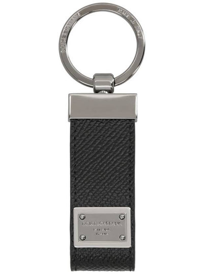 logo tag calfskin key holder black - DOLCE&GABBANA - BALAAN 2