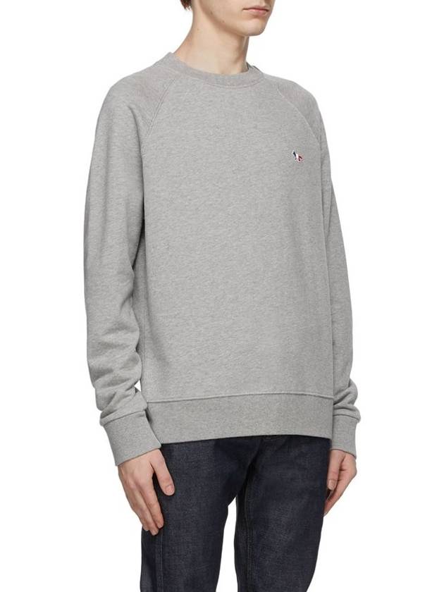 Tricolor Fox Patch Sweatshirt Gray Melange - MAISON KITSUNE - BALAAN 8