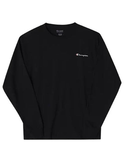 Classic Script Graphic Logo Long Sleeve T-Shirt Black - CHAMPION - BALAAN 2