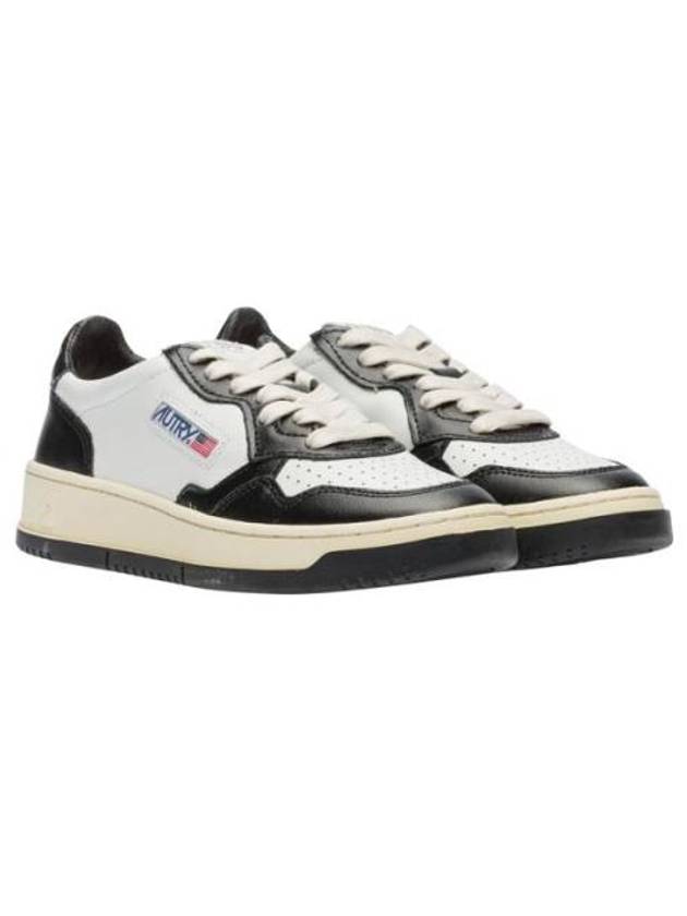 Medalist Leather Low Top Sneakers White Black - AUTRY - BALAAN 3