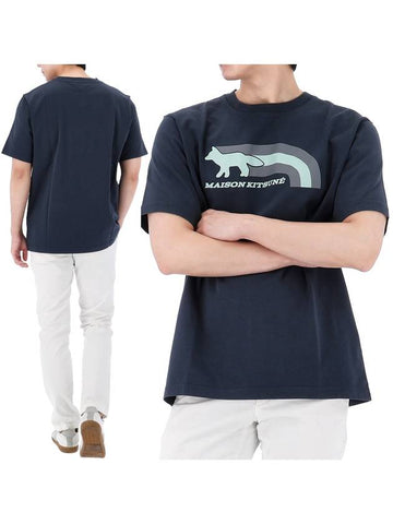 24SS Flash Fox Comfort T-Shirt MM00113KJ0118 DEEPNAVY - MAISON KITSUNE - BALAAN 1