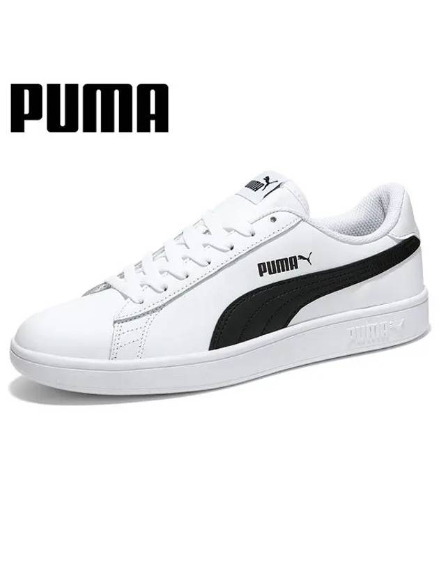 Smash V2 Leather Low Top Sneakers White - PUMA - BALAAN 3