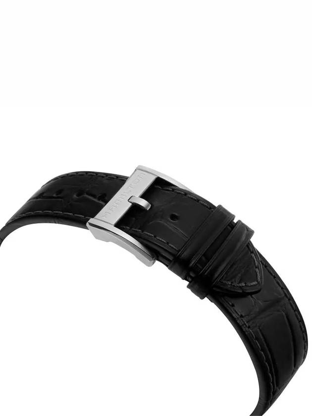 Jazzmaster Open Heart Leather Watch Black - HAMILTON - BALAAN 4