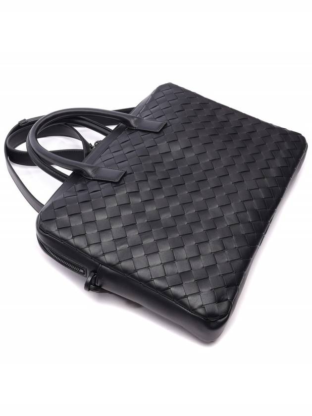 Intrecciato Weave Briefcase Black - BOTTEGA VENETA - BALAAN 6