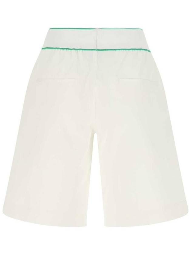 Women's Logo Cotton Paraket Banding Bermuda Shorts White - BOTTEGA VENETA - BALAAN 3