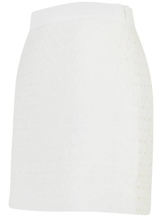 Casablanca White Cotton Blend Miniskirt - CASABLANCA - BALAAN 2