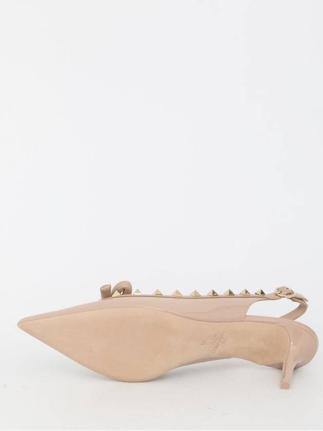 Rockstud bow slingback heel pink - VALENTINO - BALAAN 5