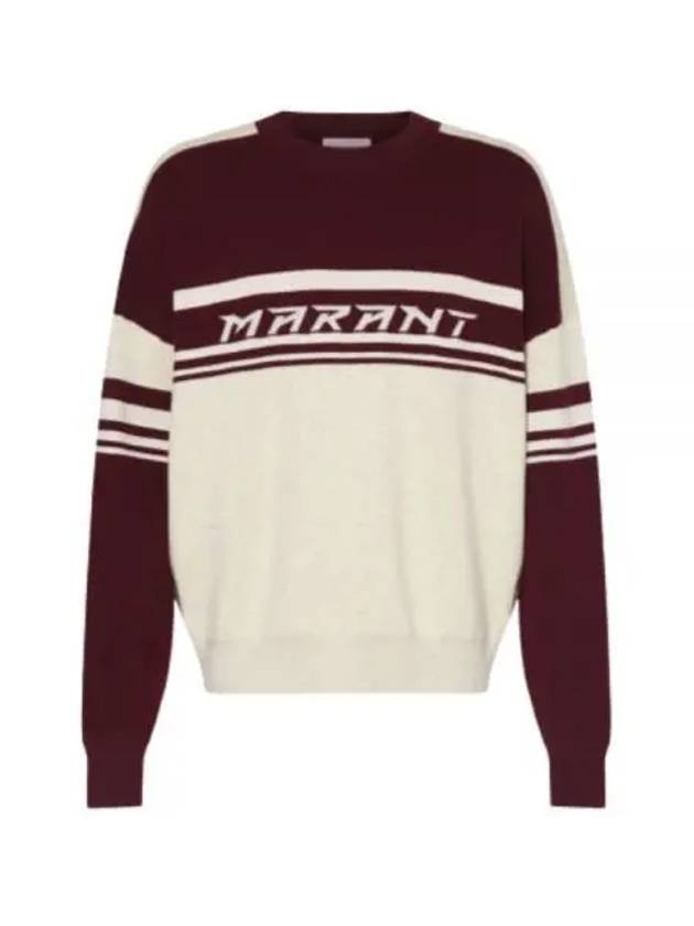 Colby Logo Knit Top Dark Plum - ISABEL MARANT - BALAAN 2