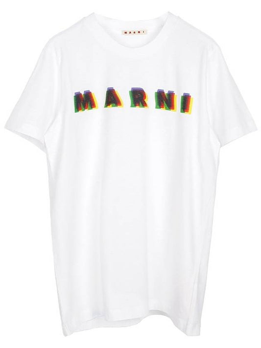 3D Logo Print Cotton Short Sleeve T-Shirt White - MARNI - BALAAN 2