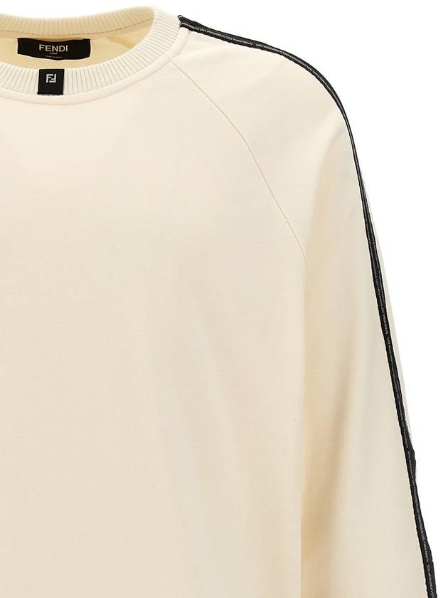 Crewneck Cotton Sweater White - FENDI - BALAAN 5